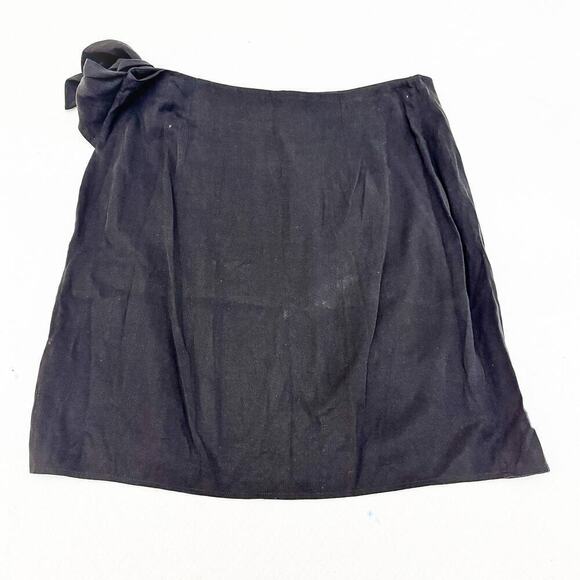 & Other Stories Black Wrap Tie Pencil Straight Skirt Short Size 6 - Picture 5 of 6